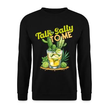 Lustiger Tequila Spruch Cinco De Mayo Design - Unisex Pullover - Schwarz - Vorne - Alina (178cm) & Michal (187cm)