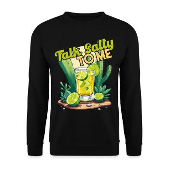 Lustiger Tequila Spruch Cinco De Mayo Mexiko - Unisex Pullover - Schwarz - Vorne - Alina (178cm) & Michal (187cm)