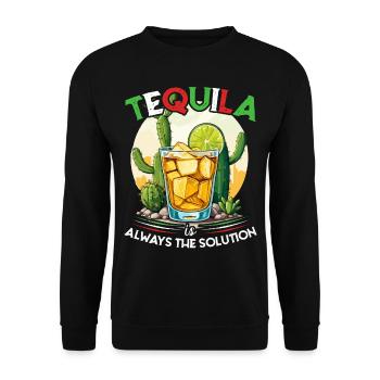 Funny Tequila Design Cinco De Mayo Iconic - Unisex Sweatshirt - black - Front - Alina (178cm) & Michal (187cm)