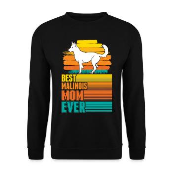 Meilleure maman malinoise de tous les temps Mechelse Herder - Sweat-shirt Unisexe - noir - Devant - Alina (178cm) & Michal (187cm)