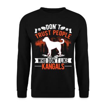 Kangal Gift Anatolian Shepherd Dog - Unisex Sweatshirt - black - Front - Alina (178cm) & Michal (187cm)