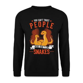 Propriétaire des serpents Serpent de maïs Serpent - Sweat-shirt Unisexe - noir - Devant - Alina (178cm) & Michal (187cm)