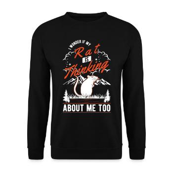 Rat Cadeau Rat - Sweat-shirt Unisexe - noir - Devant - Alina (178cm) & Michal (187cm)