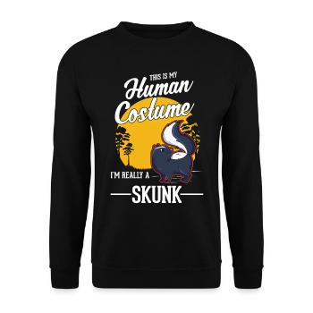 Déguisement de mouffette Halloween - Sweat-shirt Unisexe - noir - Devant - Alina (178cm) & Michal (187cm)