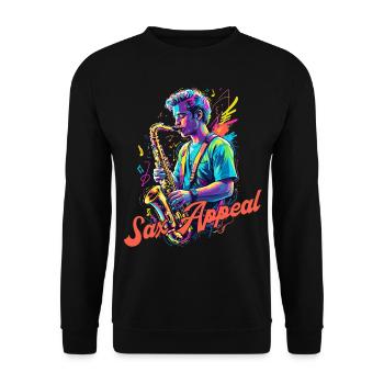 Conception de saxophone amusante pour les amateurs de musique jazz - Sweat-shirt Unisexe - noir - Devant - Alina (178cm) & Michal (187cm)