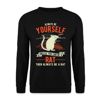 Rat Cadeau Maison Rat Propriétaire - Sweat-shirt Unisexe - noir - Devant - Alina (178cm) & Michal (187cm)
