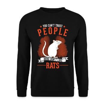 Rat Cadeau Maison Rat Propriétaire - Sweat-shirt Unisexe - noir - Devant - Alina (178cm) & Michal (187cm)