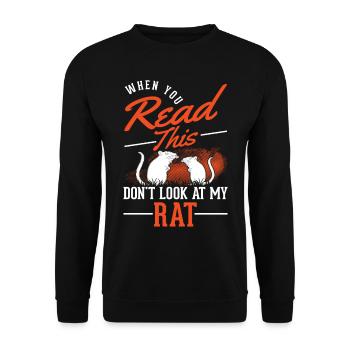 Rat Cadeau Maison Rat Propriétaire - Sweat-shirt Unisexe - noir - Devant - Alina (178cm) & Michal (187cm)
