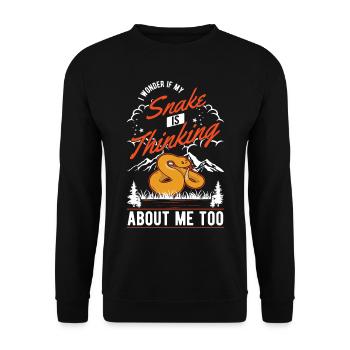 Snakes Owner Corn Snake Snake - Unisex Sweatshirt - black - Front - Alina (178cm) & Michal (187cm)