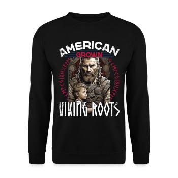 De fières racines nordiques vikings américaines - Sweat-shirt Unisexe - noir - Devant - Alina (178cm) & Michal (187cm)