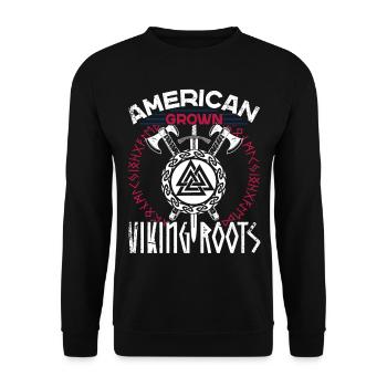 De fières racines nordiques vikings américaines - Sweat-shirt Unisexe - noir - Devant - Alina (178cm) & Michal (187cm)