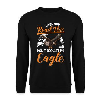 Golden Eagle Gift Eagle Breeding Falconer Eagle - Unisex Sweatshirt - black - Front - Alina (178cm) & Michal (187cm)