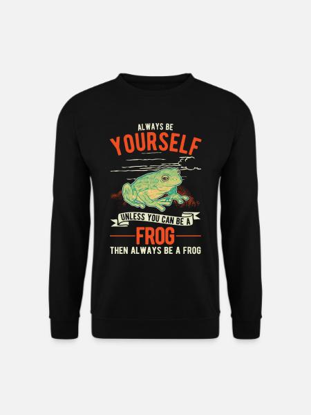 Vær altid dig selv Frog Frosch - Unisex sweater - sort