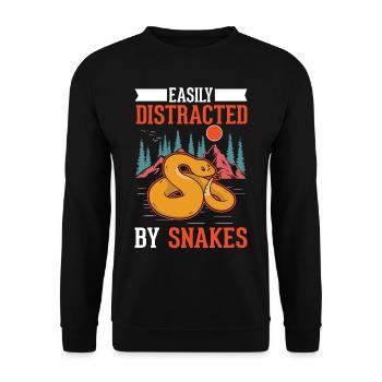 Snakes Owner Corn Snake Snake - Unisex Sweatshirt - black - Front - Alina (178cm) & Michal (187cm)
