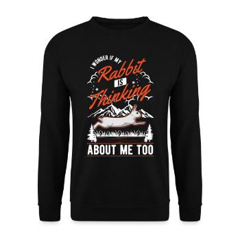 Lapin Lapin Lapin Lapin - Sweat-shirt Unisexe - noir - Devant - Alina (178cm) & Michal (187cm)