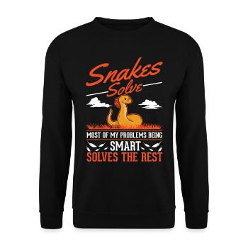 Propriétaire des serpents Serpent de maïs Serpent - Sweat-shirt Unisexe - noir - Devant - Alina (178cm) & Michal (187cm)