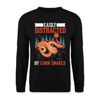 Facilement distrait par les serpents des blés Serpent des blés - Sweat-shirt Unisexe - noir - Devant - Alina (178cm) & Michal (187cm)