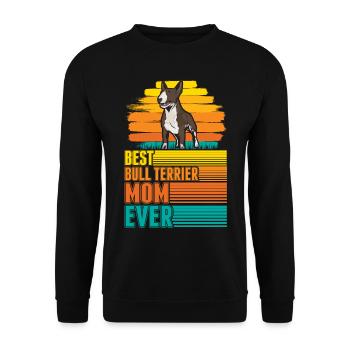 Bull Terrier Mom Miniature Bull Terrier - Unisex Sweatshirt - black - Front - Alina (178cm) & Michal (187cm)