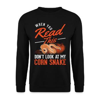 Serpent des blés cadeau Serpent des blés - Sweat-shirt Unisexe - noir - Devant - Alina (178cm) & Michal (187cm)