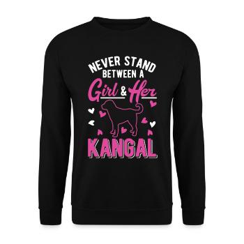 Kangal Girl Anatolian Shepherd Dog - Unisex Sweatshirt - black - Front - Alina (178cm) & Michal (187cm)