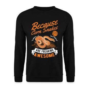Serpent des blés cadeau Serpent des blés - Sweat-shirt Unisexe - noir - Devant - Alina (178cm) & Michal (187cm)