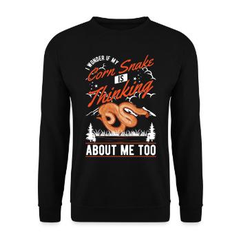Serpent des blés cadeau Serpent des blés - Sweat-shirt Unisexe - noir - Devant - Alina (178cm) & Michal (187cm)