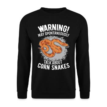 Avertissement Serpent des blés Cadeau Serpent des blés - Sweat-shirt Unisexe - noir - Devant - Alina (178cm) & Michal (187cm)