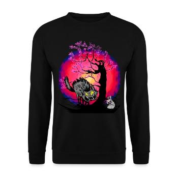Halloween Cat Cats Mouse Mice - Unisex Sweatshirt - black - Front - Alina (178cm) & Michal (187cm)