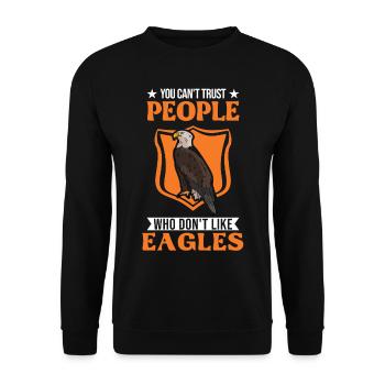 Golden Eagle Gift Eagle Breeding Falconer Eagle - Unisex Sweatshirt - black - Front - Alina (178cm) & Michal (187cm)