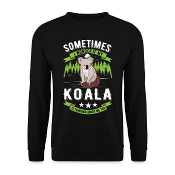 Koala Lover Koala Bear - Unisex Sweatshirt - black - Front - Alina (178cm) & Michal (187cm)