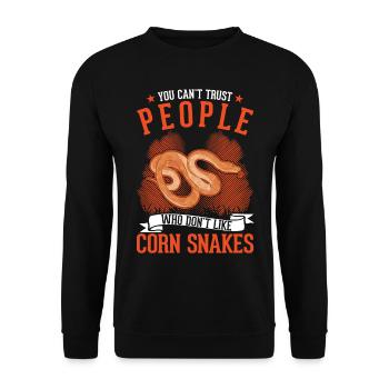 Serpent des blés cadeau Serpent des blés - Sweat-shirt Unisexe - noir - Devant - Alina (178cm) & Michal (187cm)