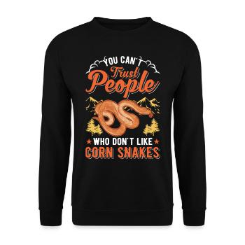 Serpent des blés cadeau Serpent des blés - Sweat-shirt Unisexe - noir - Devant - Alina (178cm) & Michal (187cm)
