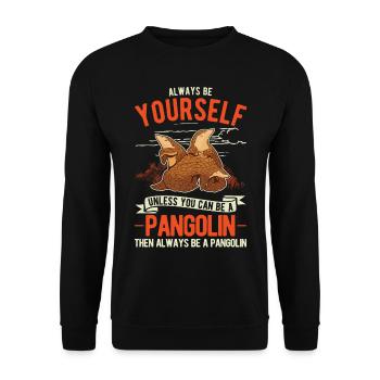 Soyez toujours vous-même Pangolin Schuppentier - Sweat-shirt Unisexe - noir - Devant - Alina (178cm) & Michal (187cm)