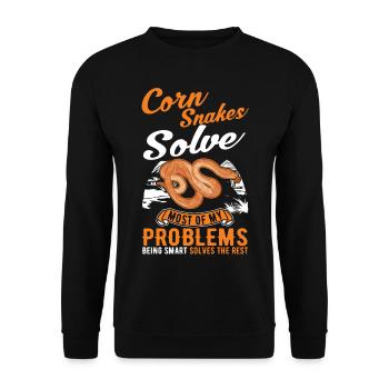 Serpent des blés cadeau Serpent des blés - Sweat-shirt Unisexe - noir - Devant - Alina (178cm) & Michal (187cm)