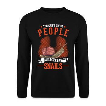 Escargot cadeau vignoble escargot - Sweat-shirt Unisexe - noir - Devant - Alina (178cm) & Michal (187cm)