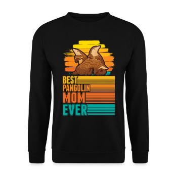 Best Pangolin Mom Ever Pangolin Mama - Unisex Pullover - Schwarz - Vorne - Alina (178cm) & Michal (187cm)