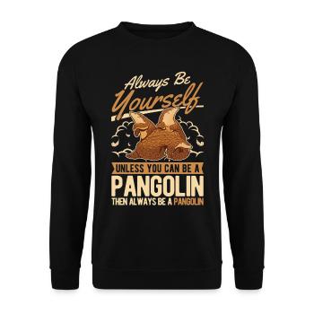 Soyez toujours vous-même Pangolin Schuppentier - Sweat-shirt Unisexe - noir - Devant - Alina (178cm) & Michal (187cm)