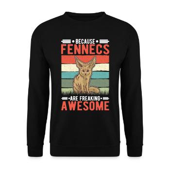 Parce que les Fennecs sont vraiment géniaux Fennek - Sweat-shirt Unisexe - noir - Devant - Alina (178cm) & Michal (187cm)