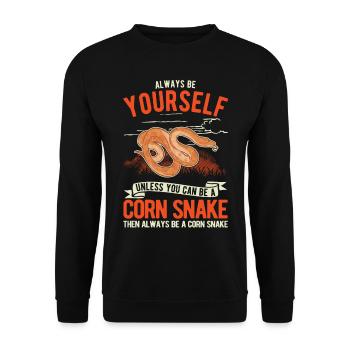 Serpent des blés cadeau Serpent des blés - Sweat-shirt Unisexe - noir - Devant - Alina (178cm) & Michal (187cm)