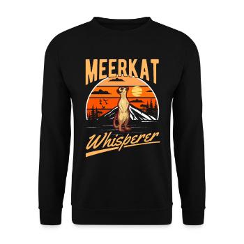 Erdmännchen Flüsterer Meerkat Whisperer - Sweat-shirt Unisexe - noir - Devant - Alina (178cm) & Michal (187cm)