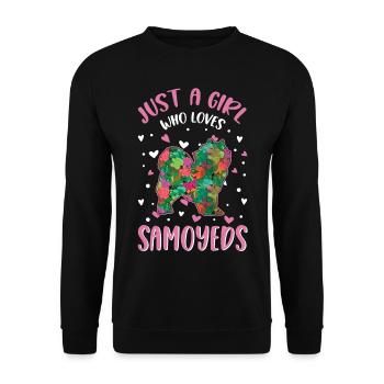 Juste une fille qui aime les Samoyèdes Samoyèdes - Sweat-shirt Unisexe - noir - Devant - Alina (178cm) & Michal (187cm)