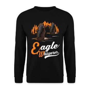 Eagle Whisperer Eagle Breeding Falconer Golden Eagle - Unisex Sweatshirt - black - Front - Alina (178cm) & Michal (187cm)
