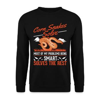 Serpent des blés cadeau Serpent des blés - Sweat-shirt Unisexe - noir - Devant - Alina (178cm) & Michal (187cm)