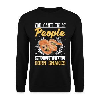 Serpent des blés cadeau Serpent des blés - Sweat-shirt Unisexe - noir - Devant - Alina (178cm) & Michal (187cm)