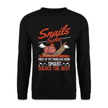 Escargot cadeau vignoble escargot - Sweat-shirt Unisexe - noir - Devant - Alina (178cm) & Michal (187cm)