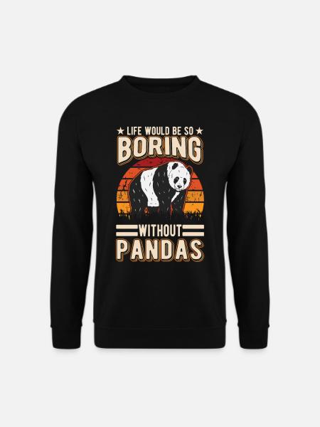 Panda Liebhaber Pandabär Geschenk - Unisex Pullover - Schwarz