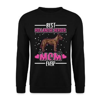 Best Hollandse Herder Mom Ever - Unisex Sweatshirt - black - Front - Alina (178cm) & Michal (187cm)