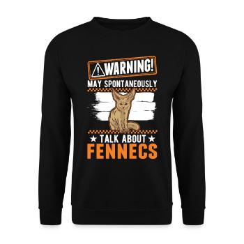 Avertissement Fennec Lover Desert Fox - Sweat-shirt Unisexe - noir - Devant - Alina (178cm) & Michal (187cm)
