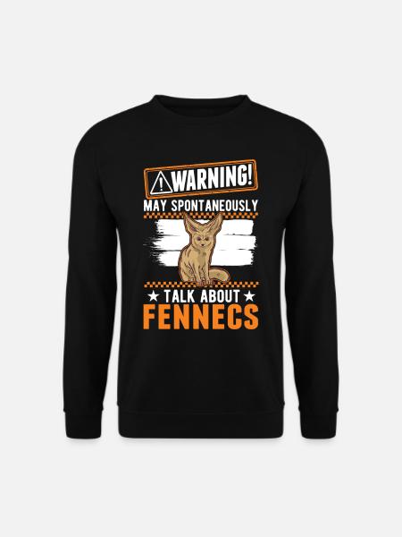 Warnung Fennek Liebhaber Wüstenfuchs - Unisex Pullover - Schwarz