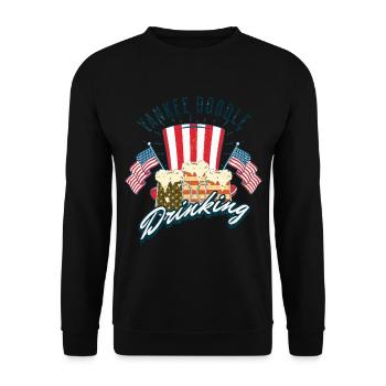 Boire comme Lincoln Design vintage rétro - Sweat-shirt Unisexe - noir - Devant - Alina (178cm) & Michal (187cm)